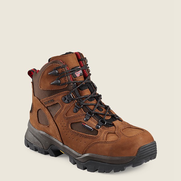 Red Wing Hiking Boots Truhiker - 6-inch Waterproof Safety Toe - Brown - Mens BRT614580